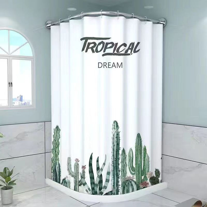Tropical Cactus-Themed Shower Curtain Stornfield