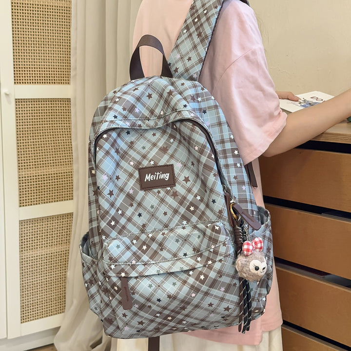 Plaid Pattern Casual Backpack Stornfield