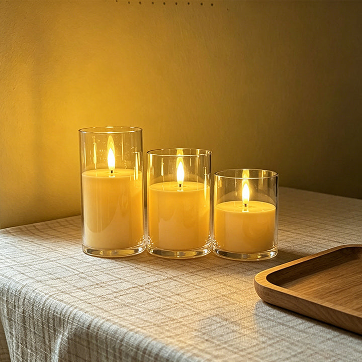 LED Scented Candle with Flame Effect Stornfield