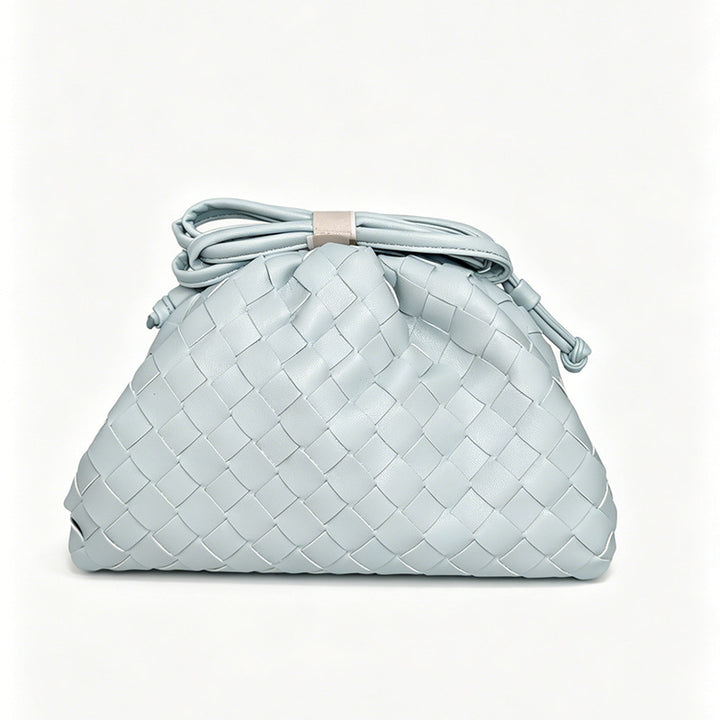 Elegant Woven Leather Bucket Bag Stornfield