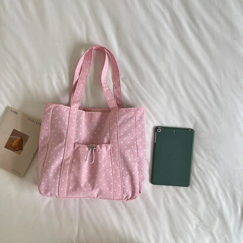 Versatile Polka Dot Tote Bag