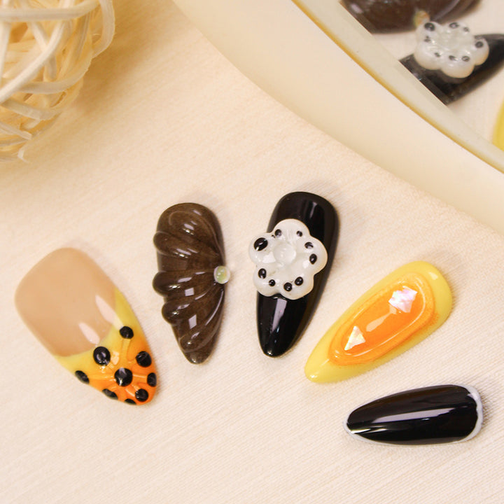 Acrylic Nail Set with Creative Dessert Motifs Stornfield