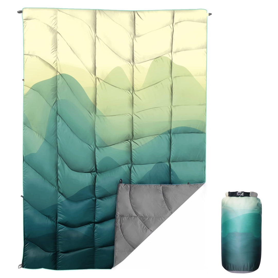 Unisex portable blanket with innovative compression design Stornfield