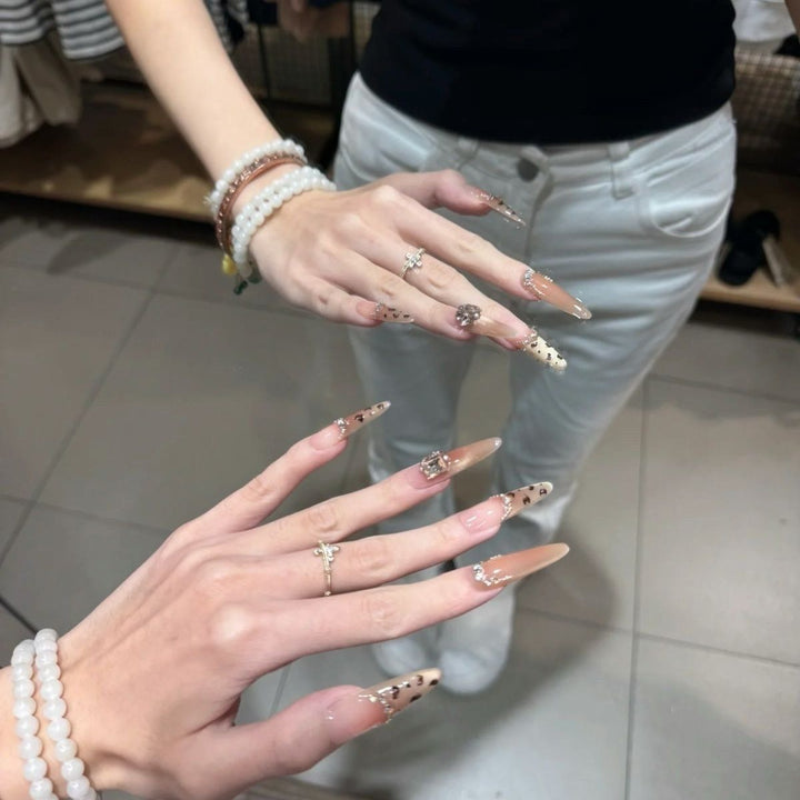 Decorative Crystal-Embellished Press-On Nails Stornfield
