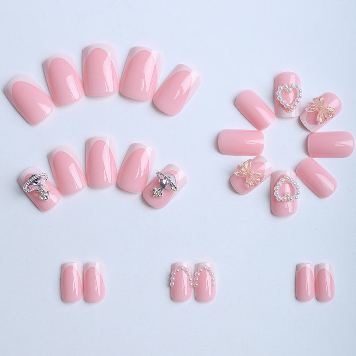 Artificial nails with romantic 3D applications Stornfield