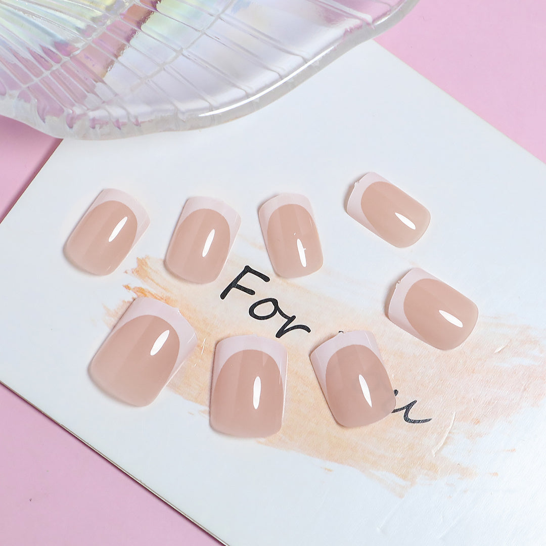 Elegant French Tip Press-On Nail Set Stornfield 1787225130