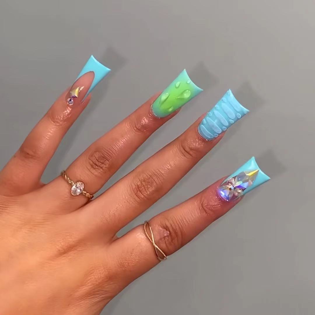 Creative Water-Themed Nail Extensions Stornfield