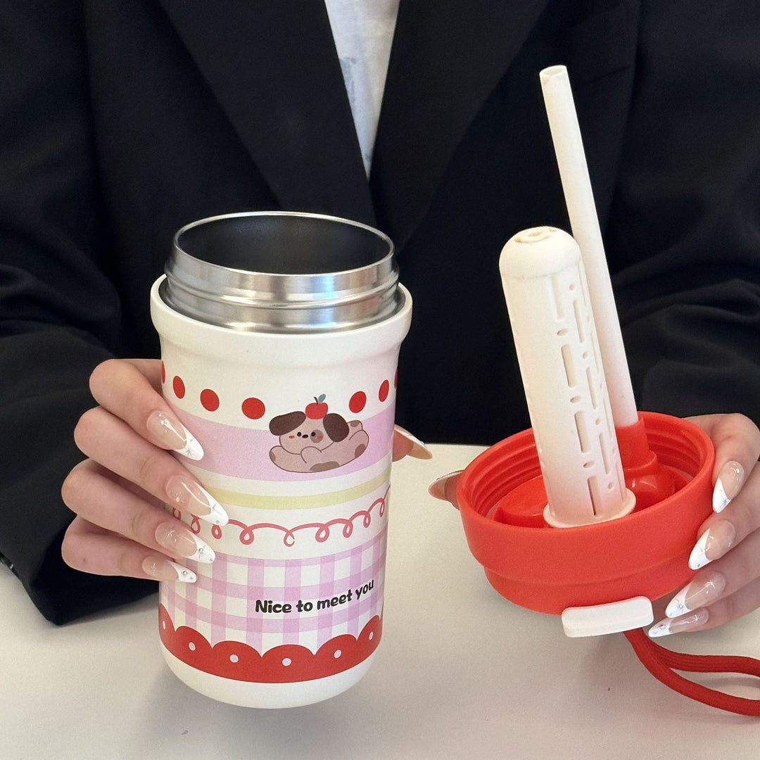 Ladies Insulated Drinking Cup with Cheerful Rabbit Design Stornfield