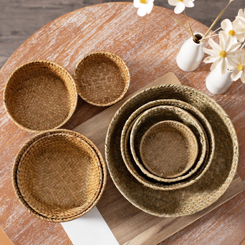 Handmade Natural Fiber Storage Basket Stornfield