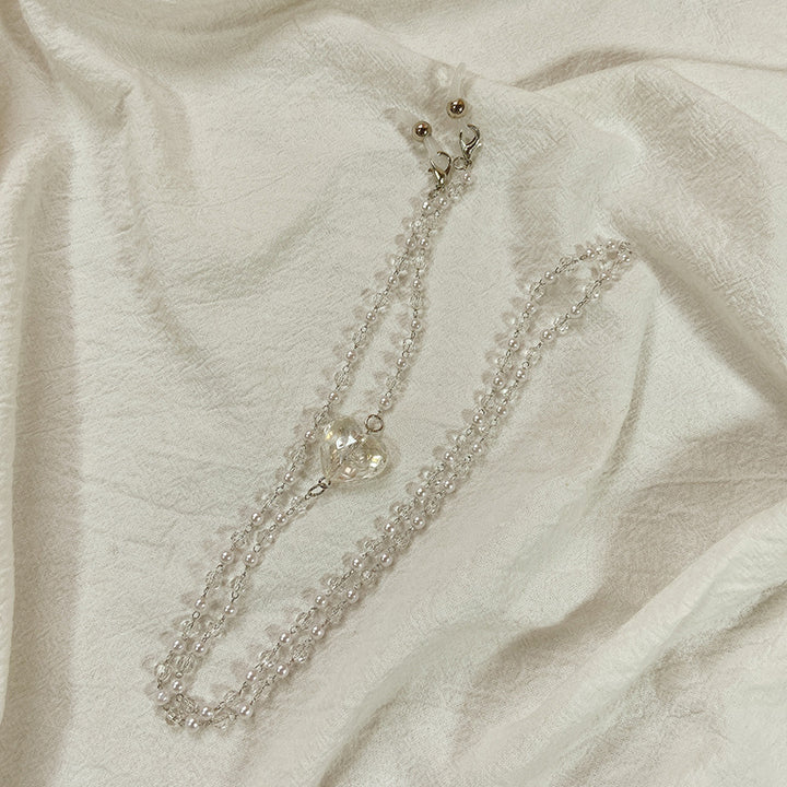 Elegant jewelry necklace with heart-shaped pendants Stornfield