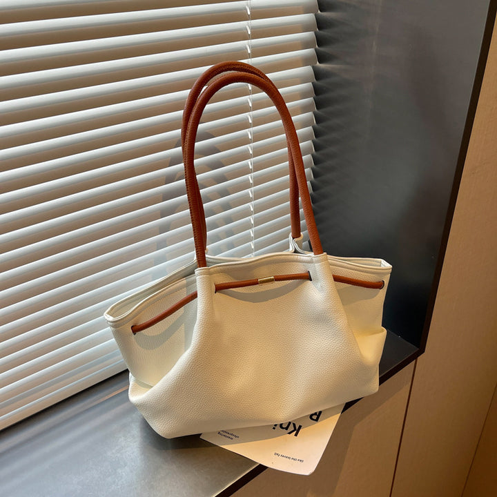 Classic Textured Handheld Tote Bag