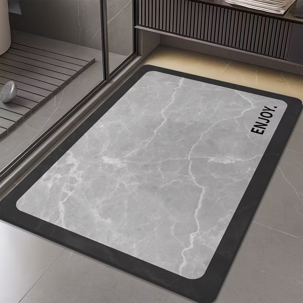Stylish Marble Pattern Bath Mat