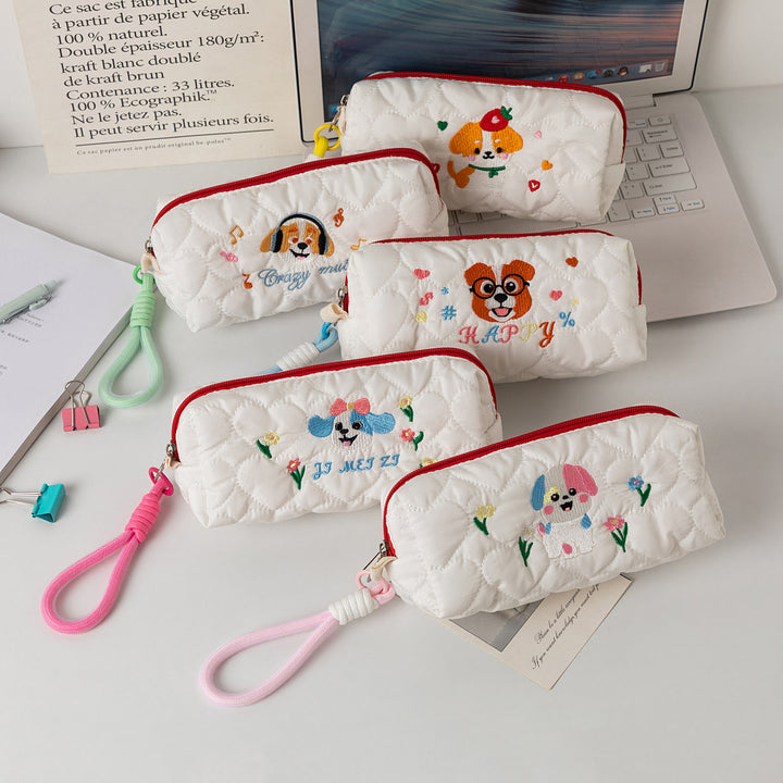 Quilted Cartoon Dog Pencil Case Stornfield