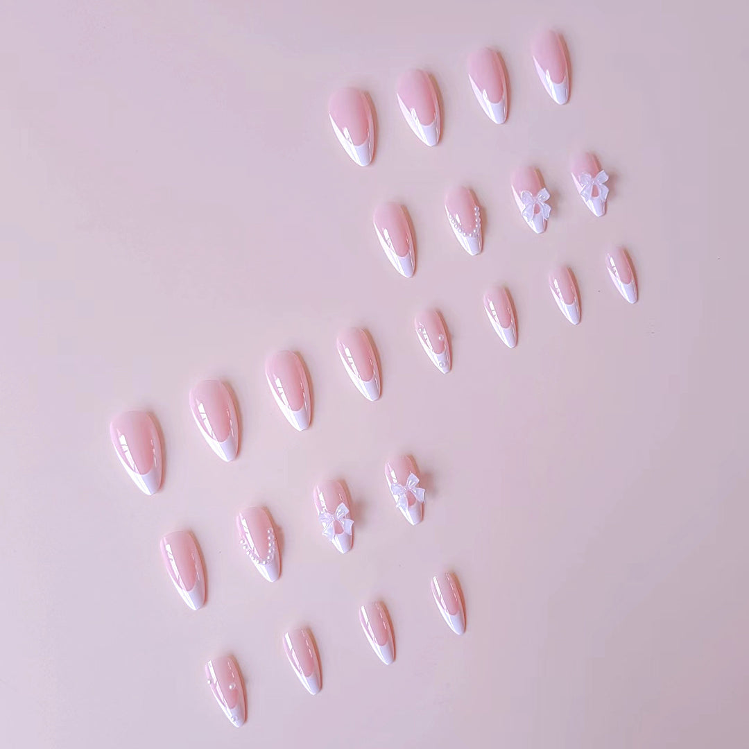Nail art set with elegant tips and floral accents Stornfield