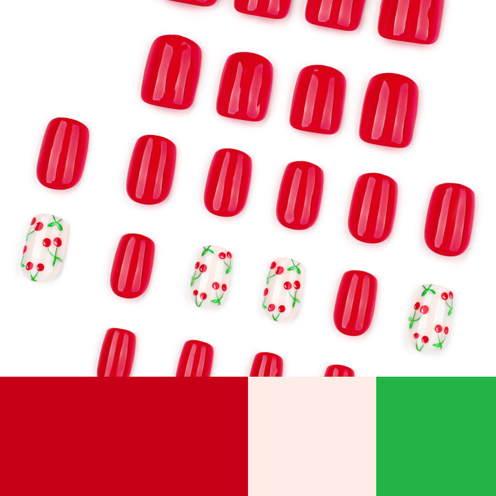 Creative nail art with fruity cherry design Stornfield