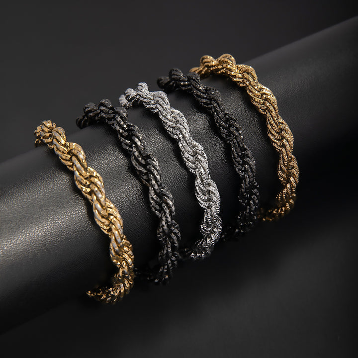 Braided Gold Statement Bracelet Stornfield