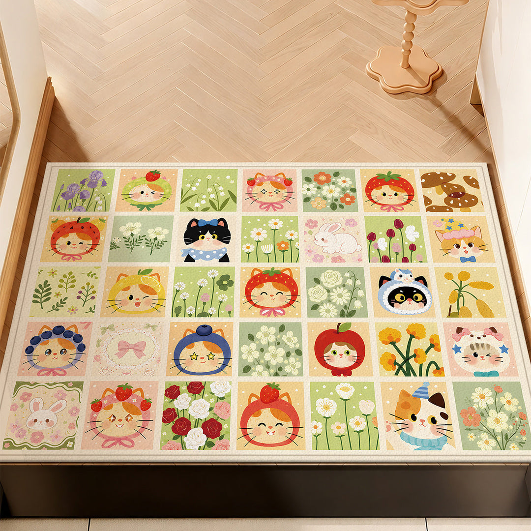 Whimsical Character Design Floor Mat
