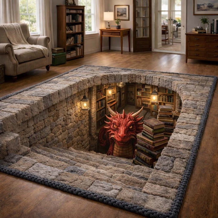 Fantasy-Themed 3D Area Rug