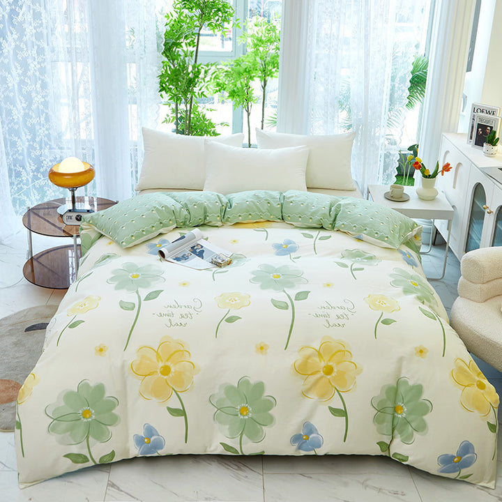 Plaid Patterned Quilted Comforter Set