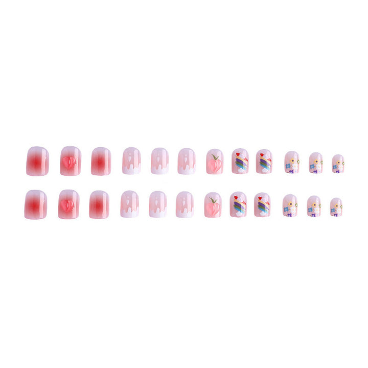 Cute Fruit-Themed Press-On Nail Art Set