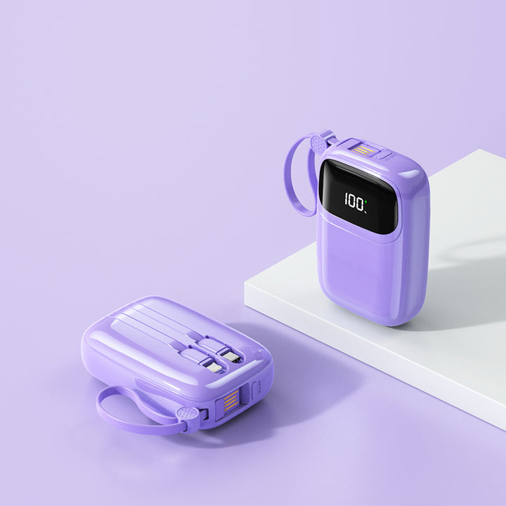 Compact power bank with intelligent fast charging port and digital battery level indicator Stornfield