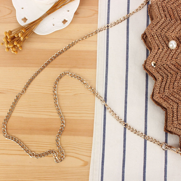 Elegant Clutch Made of Hand-Woven Material with Unique Wave Pattern Stornfield
