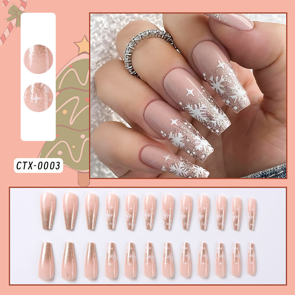Festive Candy Cane Themed Press-On Nail Set Stornfield