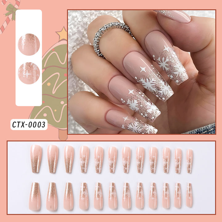 Festive Candy Cane Themed Press-On Nail Set Stornfield