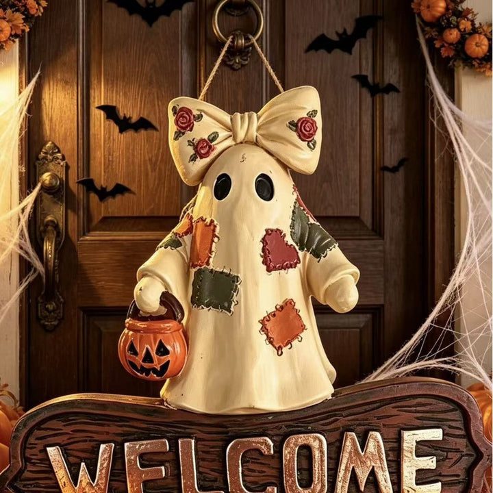 Welcome sign with ghost motif Stornfield