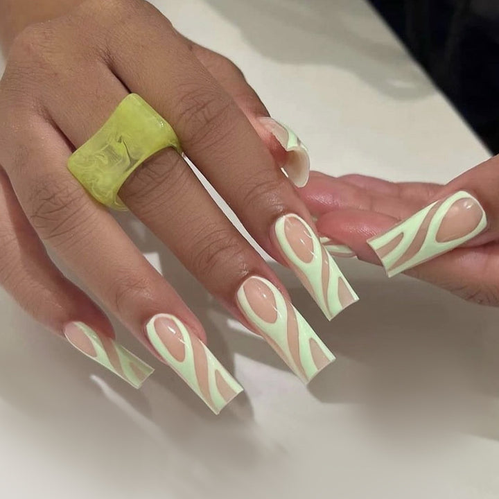 Creative Abstract Art Press-On Nail Tips Stornfield