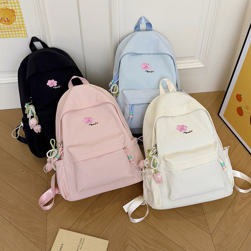 Elegant Floral Embellished Backpack Stornfield