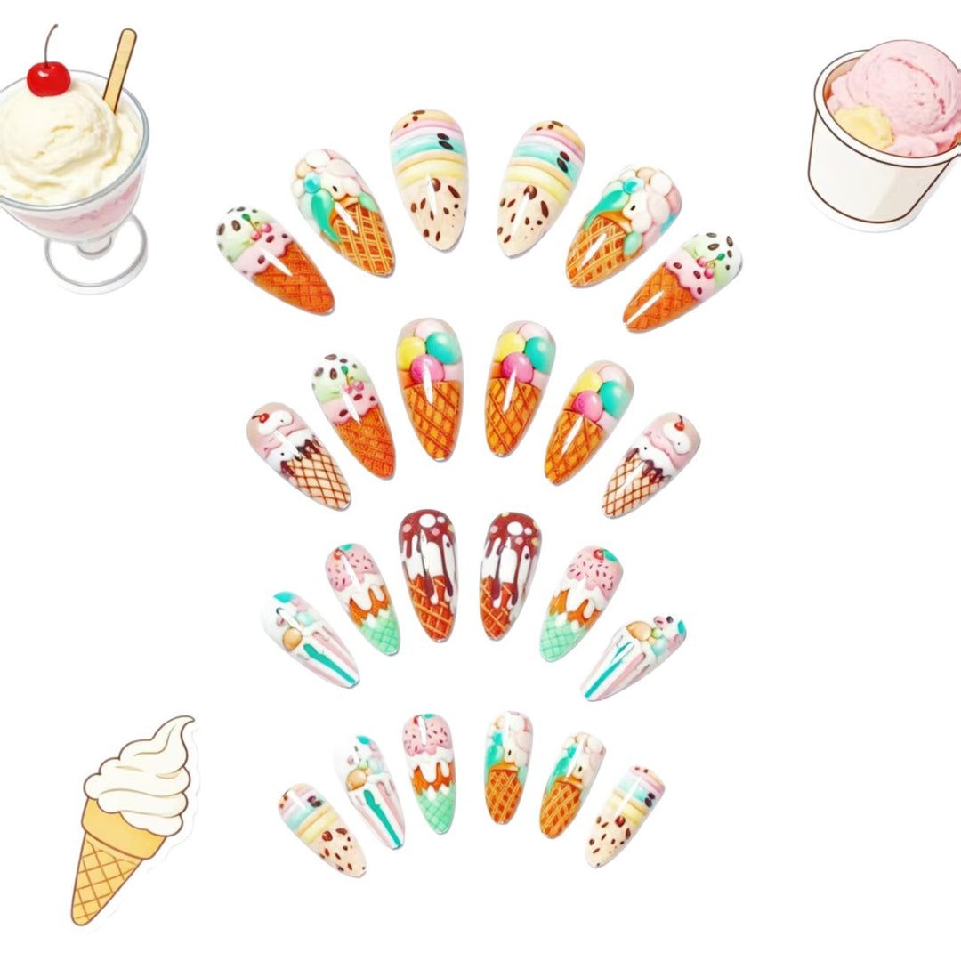 Creative Art Nails with Ice Cream Design Stornfield