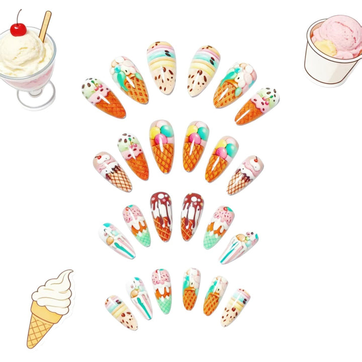 Creative Art Nails with Ice Cream Design Stornfield