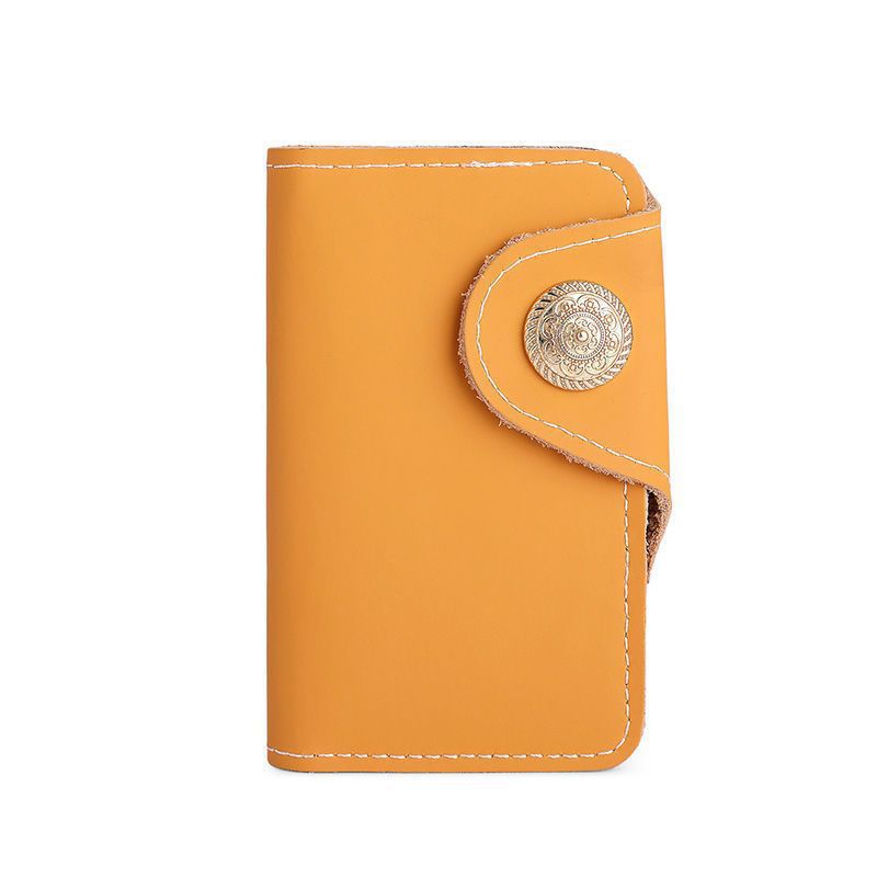 Luxury Leather Snap Closure Card Holder Stornfield