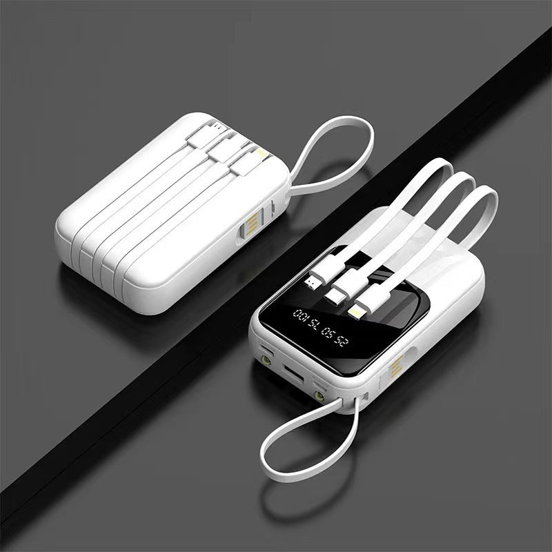 Portable power bank with integrated multifunctional cable system and digital display Stornfield