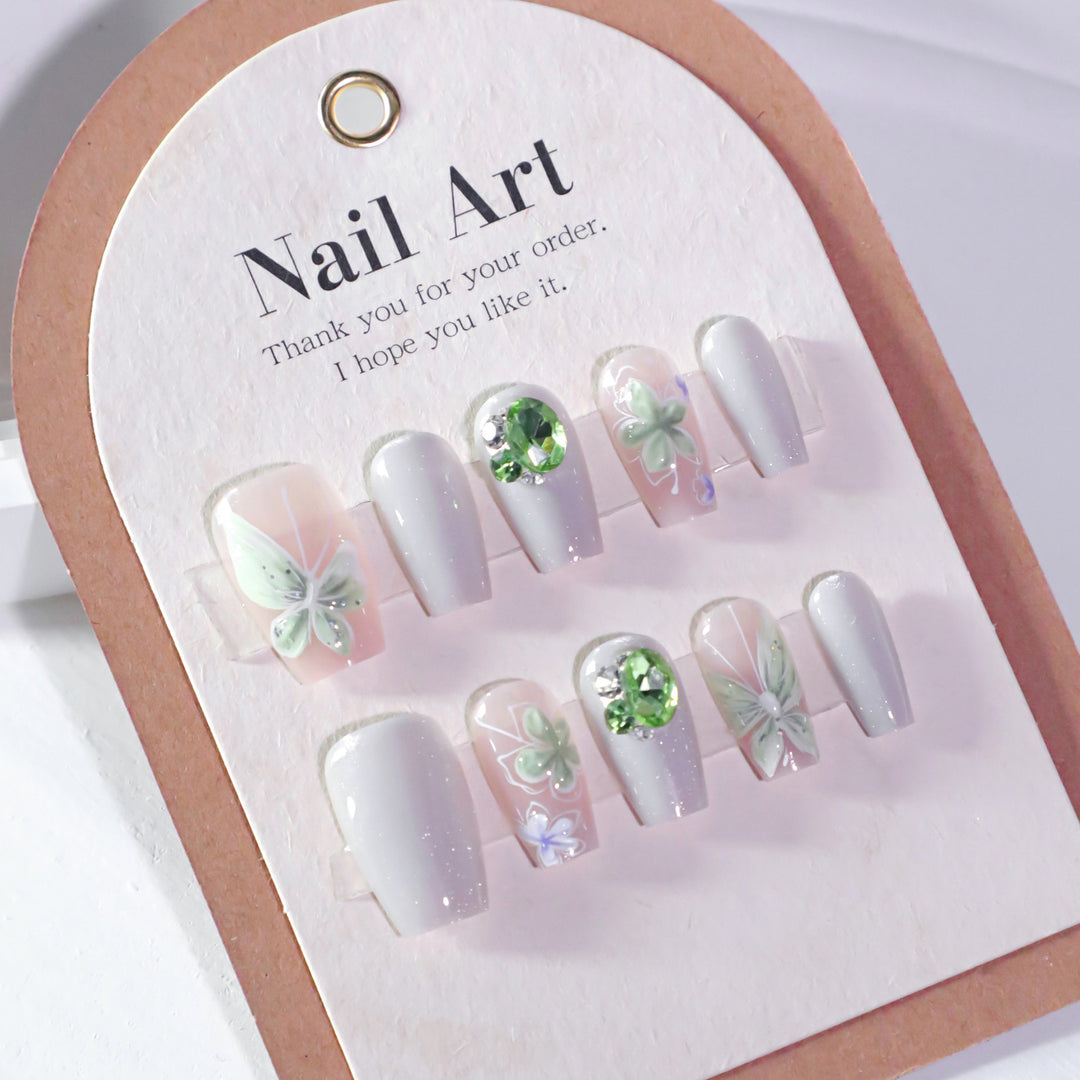 Elegant Nail Art with Floral Accents Stornfield