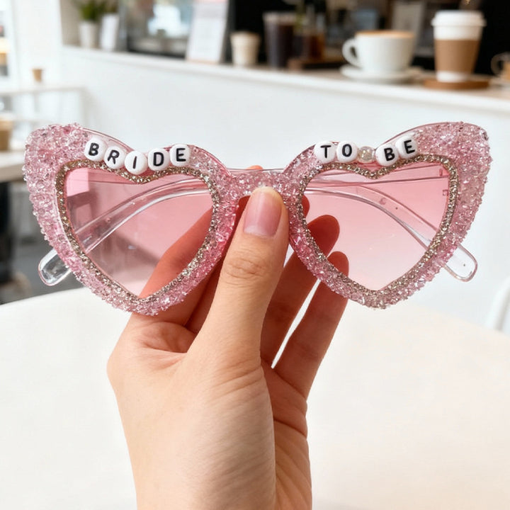 Rhinestone-Embellished Heart Sunglasses Stornfield