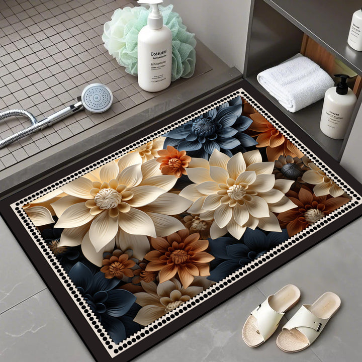 Floral Patterned Bath Mat Stornfield