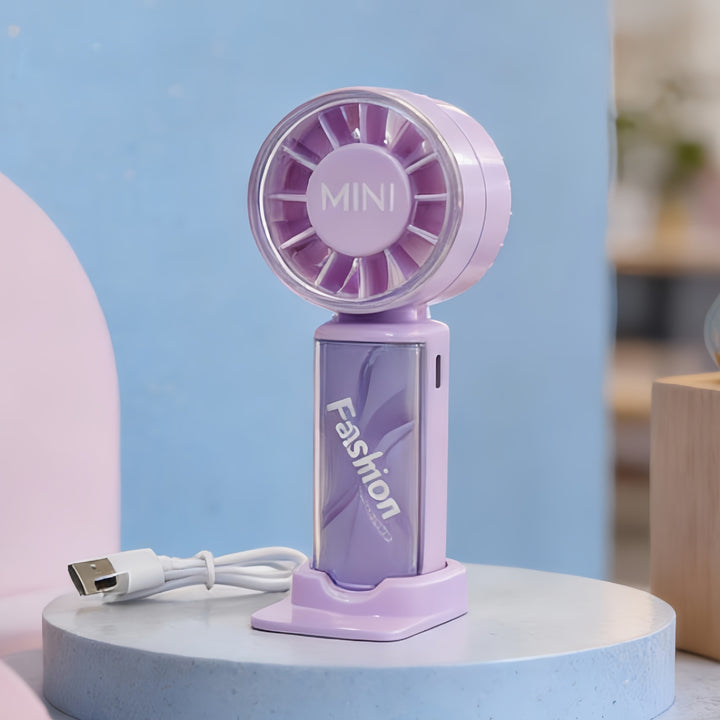 Women's Portable Mini Fan with Digital Speed Display Stornfield