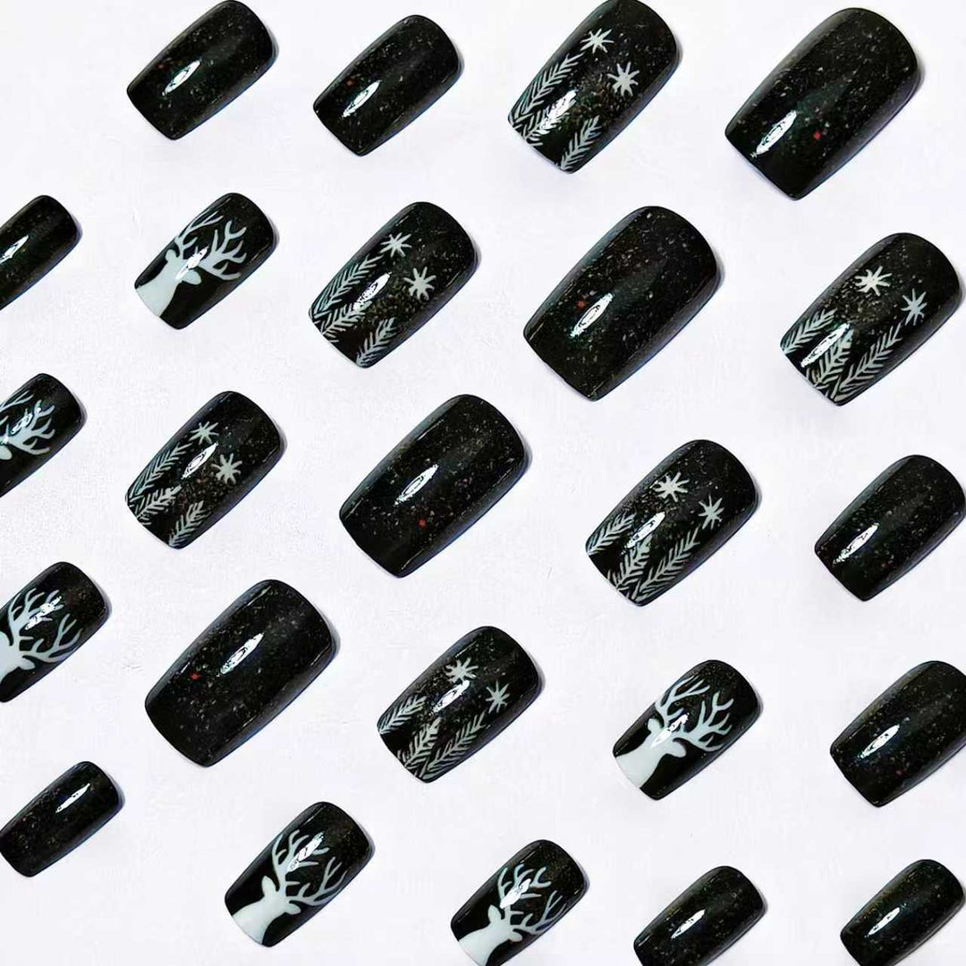 Artificial nails with festive winter motif Stornfield