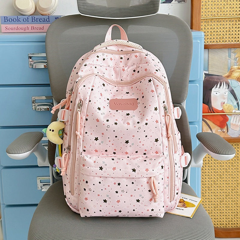 Star-Print Multi-Pocket Backpack Stornfield