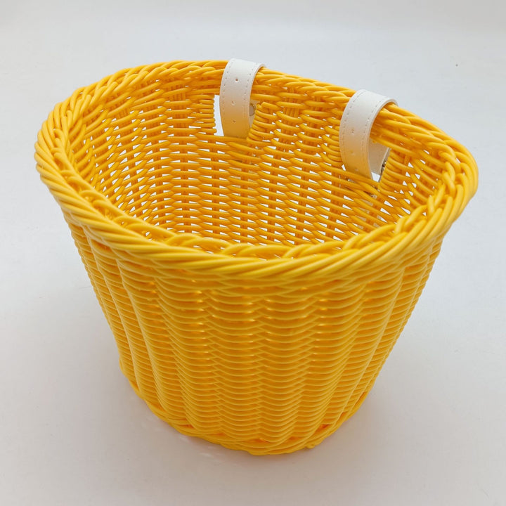 Decorative Woven Storage Basket with Leather Handles Stornfield