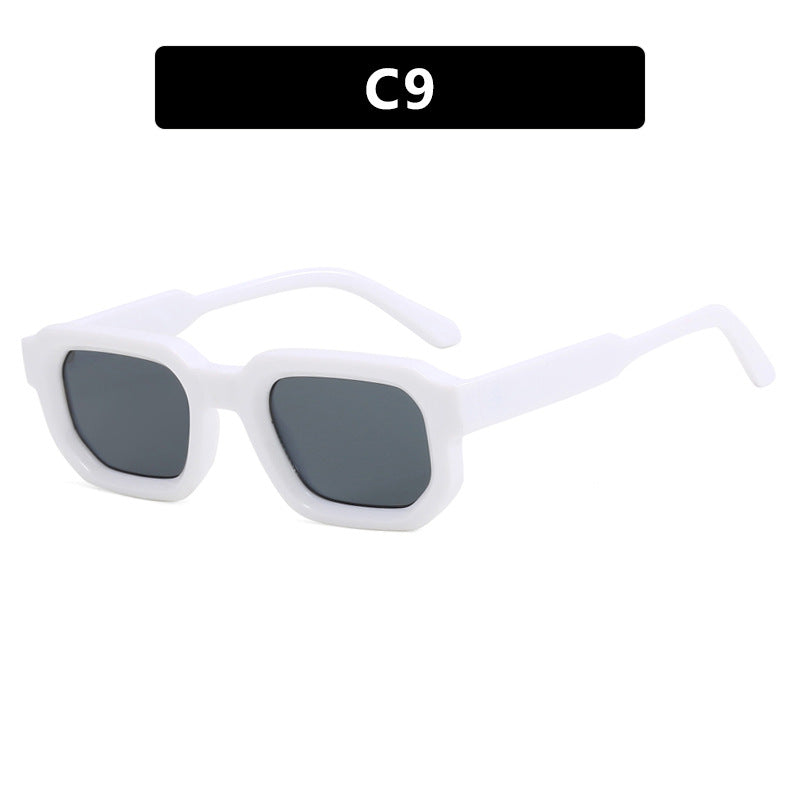 Women's geometric sunglasses with stylish transparent frame and polarized lenses Stornfield