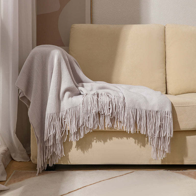 Luxurious Plush Fringe Throw Blanket