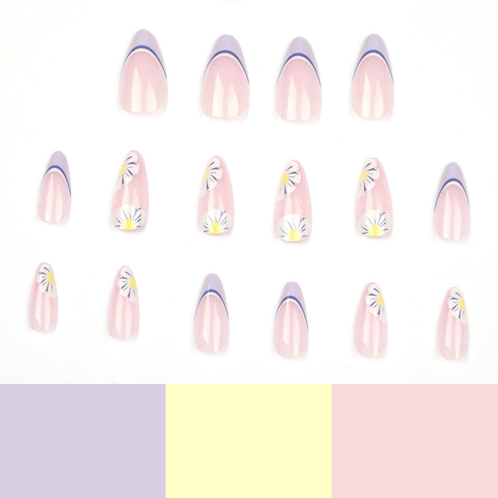 Artistic nail art with flower and ombre effects Stornfield