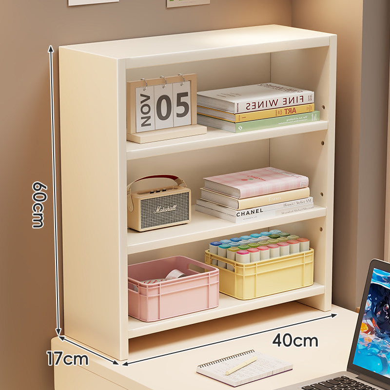 Compact Minimalist Desktop Display Shelf for Books and Stationery