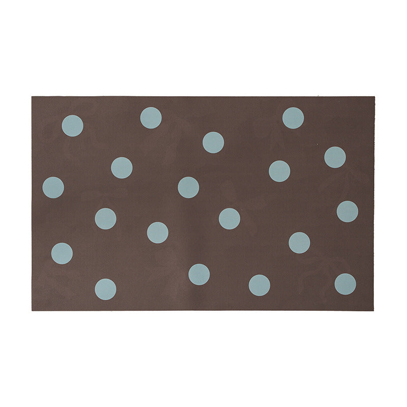 Washable placemat individual with dotted pattern, PVC-coated and non-slip bottom