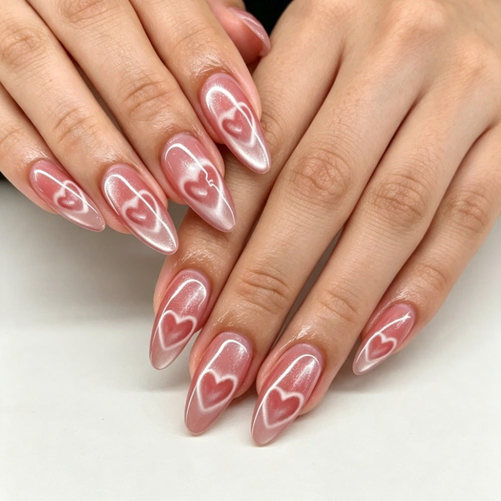 Artificianails with Elegant Heart Design Stornfield