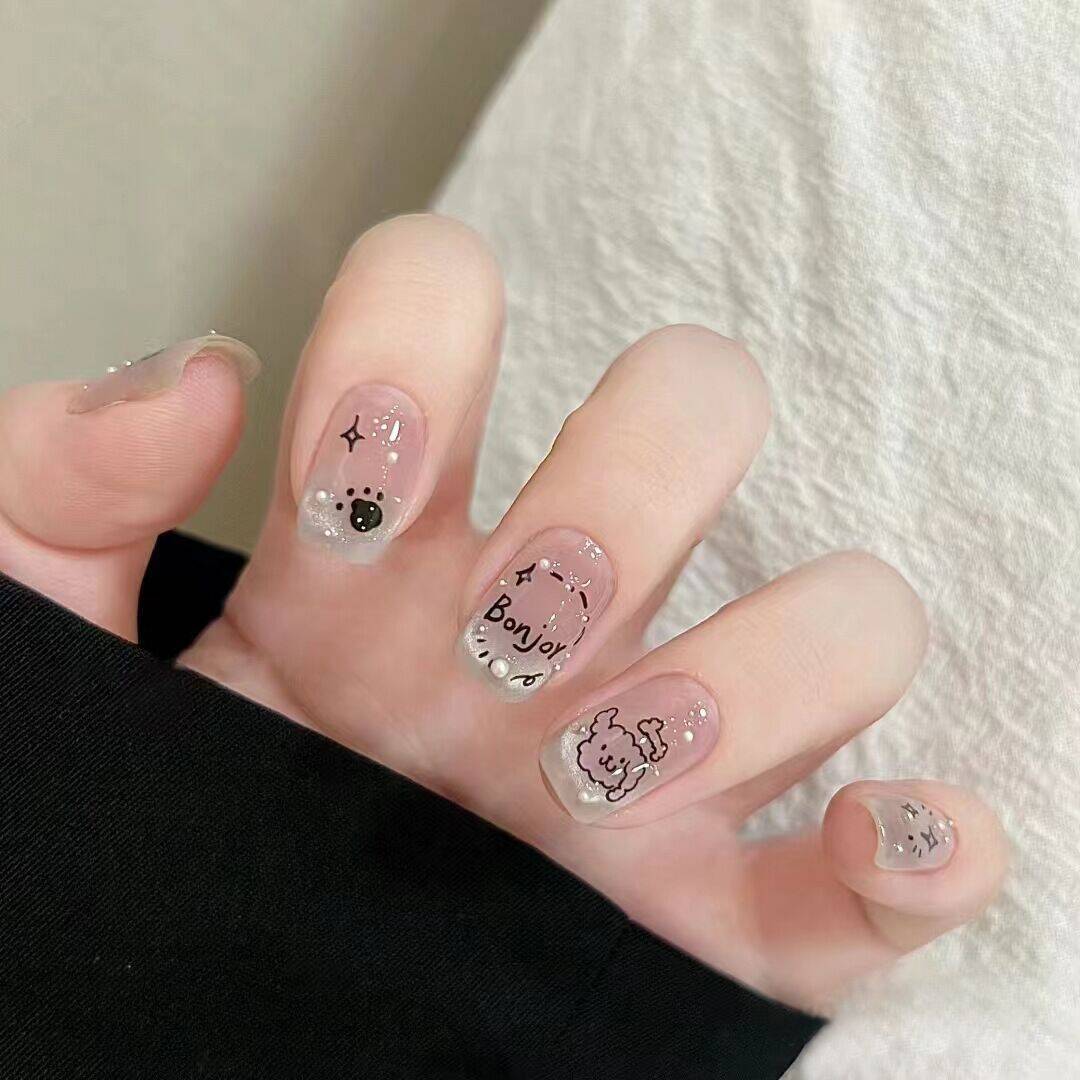 Whimsical Cartoon Nail Art Press-On Extensions Stornfield