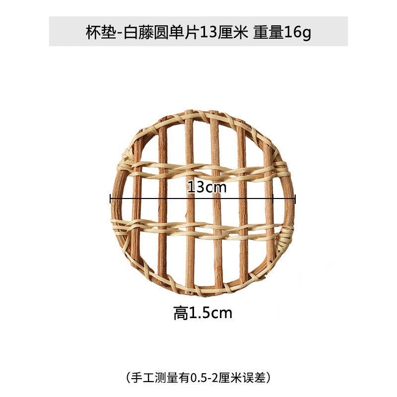 Women Decorative Table Coasters made of Braided Natural Material Stornfield